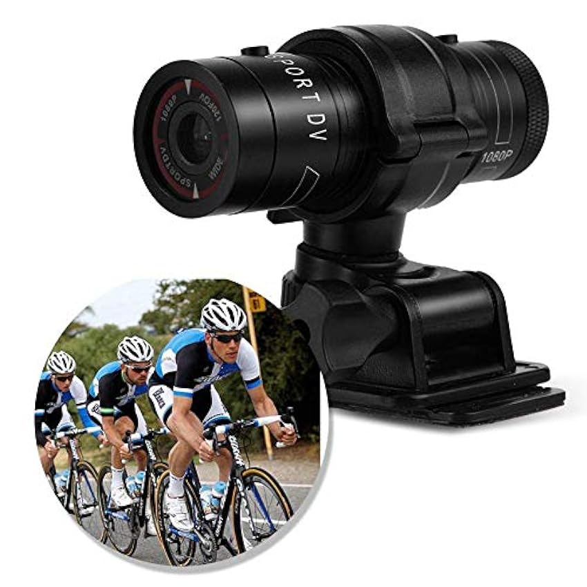 Caméra Sport,Caméra d´action de Vélo, Caméra Moto,HD 1080P Mini Caméra 120° Grand Angle Caméscope DV Etanche Action avec Microphone Intégré pour Vélo, Moto, Sports de Plein Air WmDt9VxV