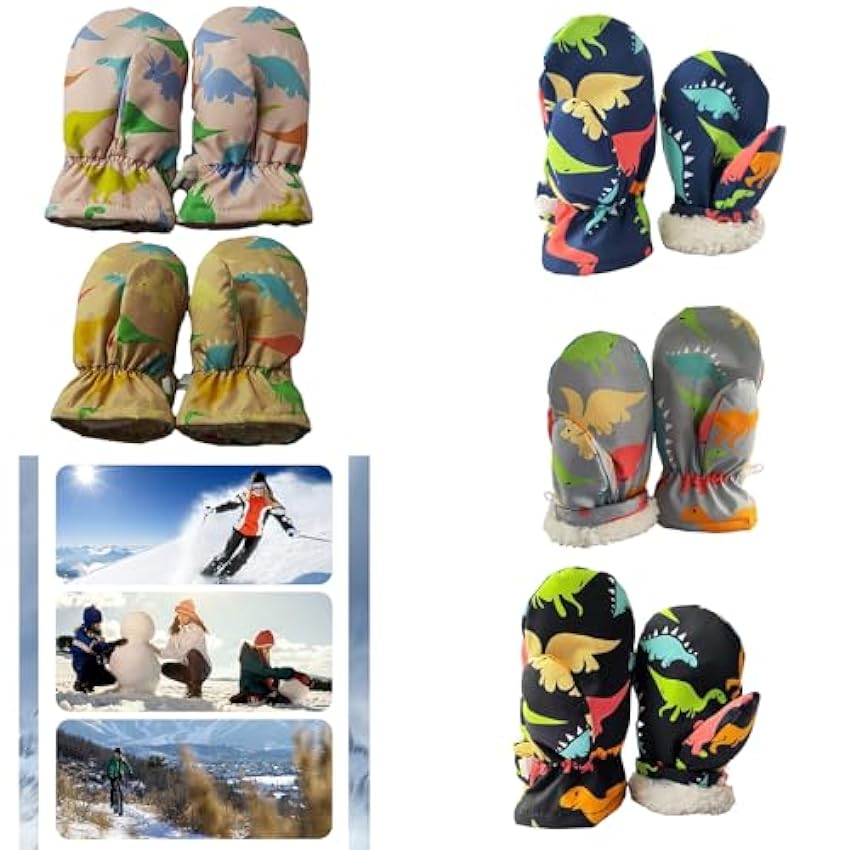 KPTENG Gants de Ski imperméables pour Enfants, Coupe Vent d´hiver, Gants de Neige pour Enfants, Ski, Snowboard, Sports de Plein air nécessaires A96ROlAJ