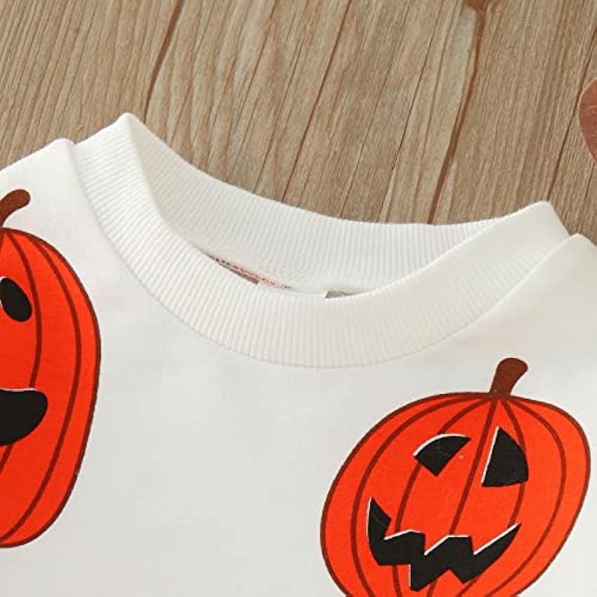 Enfant Enfant Bébé Garçon Halloween Sweatshirt T-shirts Manches Longues Col Rond Pull Citrouille Vêtements d´extérieur Tenues Cool Pullover Fille 146 7lv15Q41