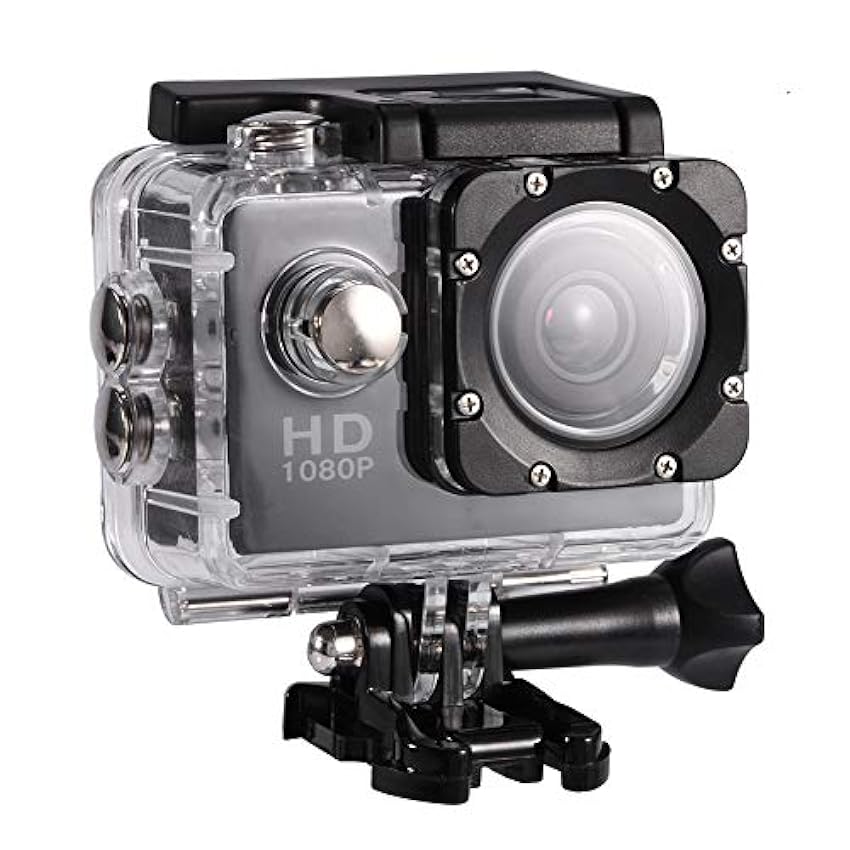 794 Mini Caméra d´action DV, Caméra Étanche USB 2.0 1080P Appareil Photo Multilingue à Écran Haute Définition de 2,0 Pouces sous l´eau Caméra de Sport Grand Angle 90 ° Batterie 900mAh Intégrée(Or) 625dOESU