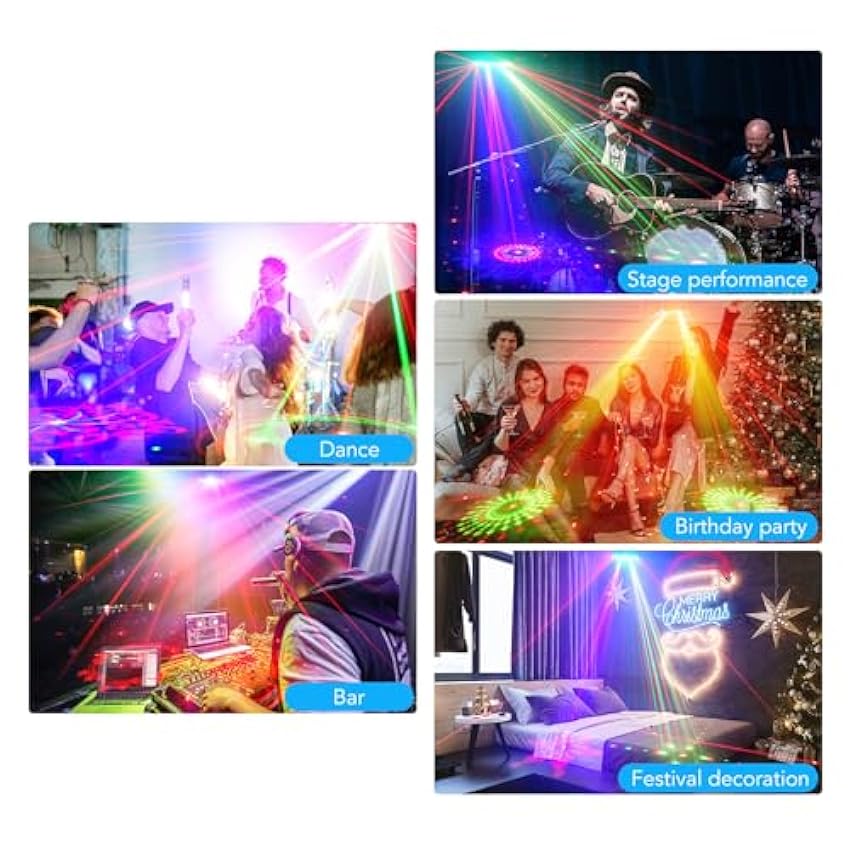 Airshi Lumière DJ, Lumière Disco à Dissipation Thermique 90-240 V pour Pub gvAj4BUs
