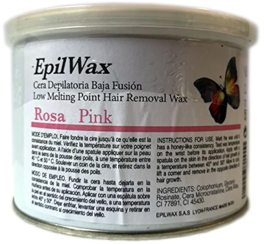 EpilWax Pot de Cire Pelable à la Rose pour Épilation Sans Bandes - Cire Chaude Pelable Professionnelle - Pot de 800 ml ZRmZ9lD3