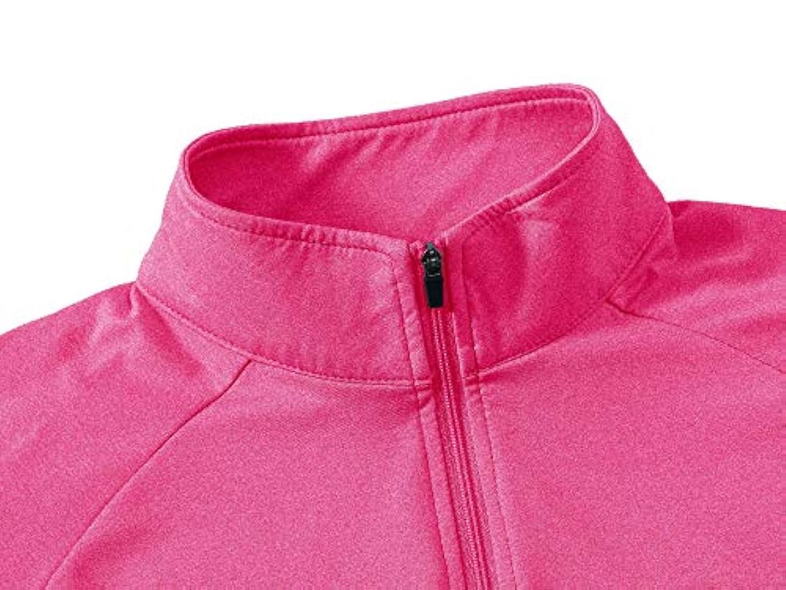MoFiz Sweatshirt Femme Pull à Manches Longues Sport Pullover 1/4 Zippé BZQxQXqO