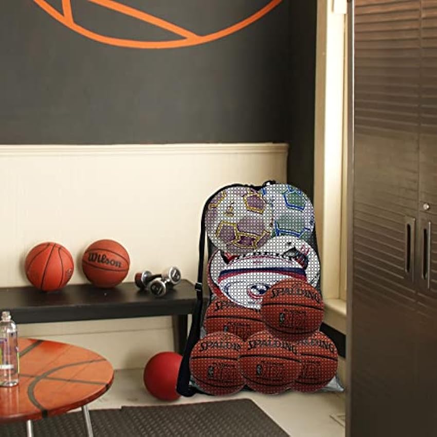 Znet-au Housse de basket-ball portable en maille pour ballon de football mXyOSbFH