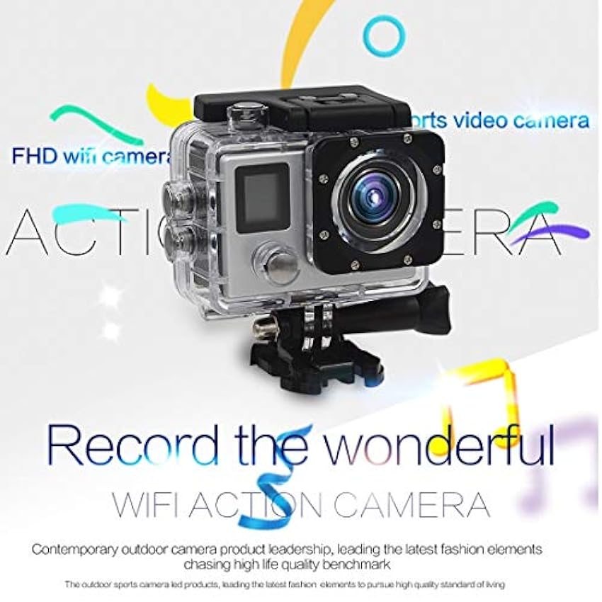 Accessoires GoPro HB6R HD 1080P WiFi Sport Caméra avec télécommande et boîtier étanche, Generalplus 4247, 2,0 Pouces écran LCD, 140 degrés Grand Angle Accessoires GoPro (Couleur : Black) 9sKvTplD