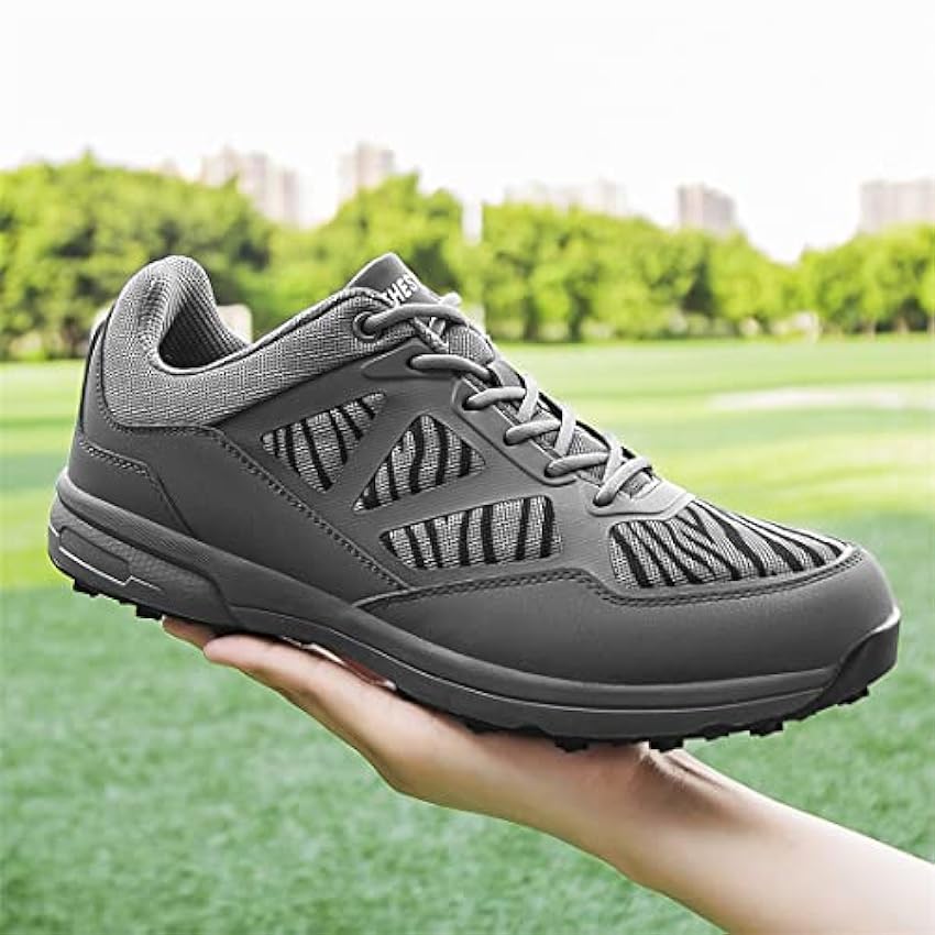 Chaussures De Golf pour Hommes Outdoor Non-Slip Lightweight Golf Trainers Respirant Confortable Spikeless Golf Shoes Qc3zGXpY