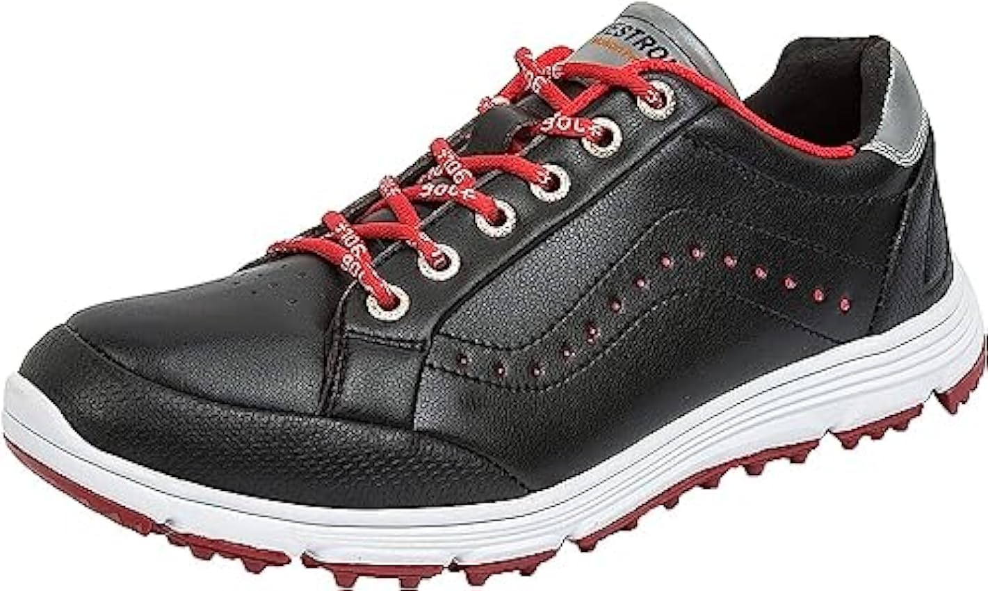 GEMECI Chaussures de Golf sans Crampons pour Hommes Baskets de Golf imperméables Chaussures de Golf Larges et légères pour Hommes Chaussures de Marche en Cuir décontractées (Color : D, Size : 39 EU) 2UI65ZKd