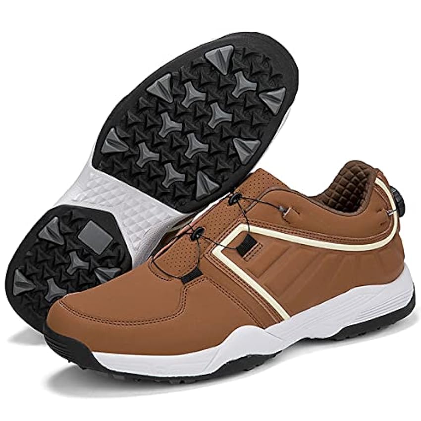 PENXZT Chaussures De Golf pour Hommes Baskets en Cuir Large Grande Taille Respirante Imperméable xdMRVjs1