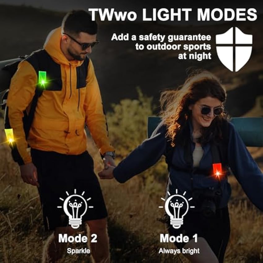 Funmo Lumières de sécurité à LED,LED Clignotant Cartable,Clip de Lampe réfléchissante magnétique, Super Endurance,pour Enfants, randonnée, Course dTSWwmnh