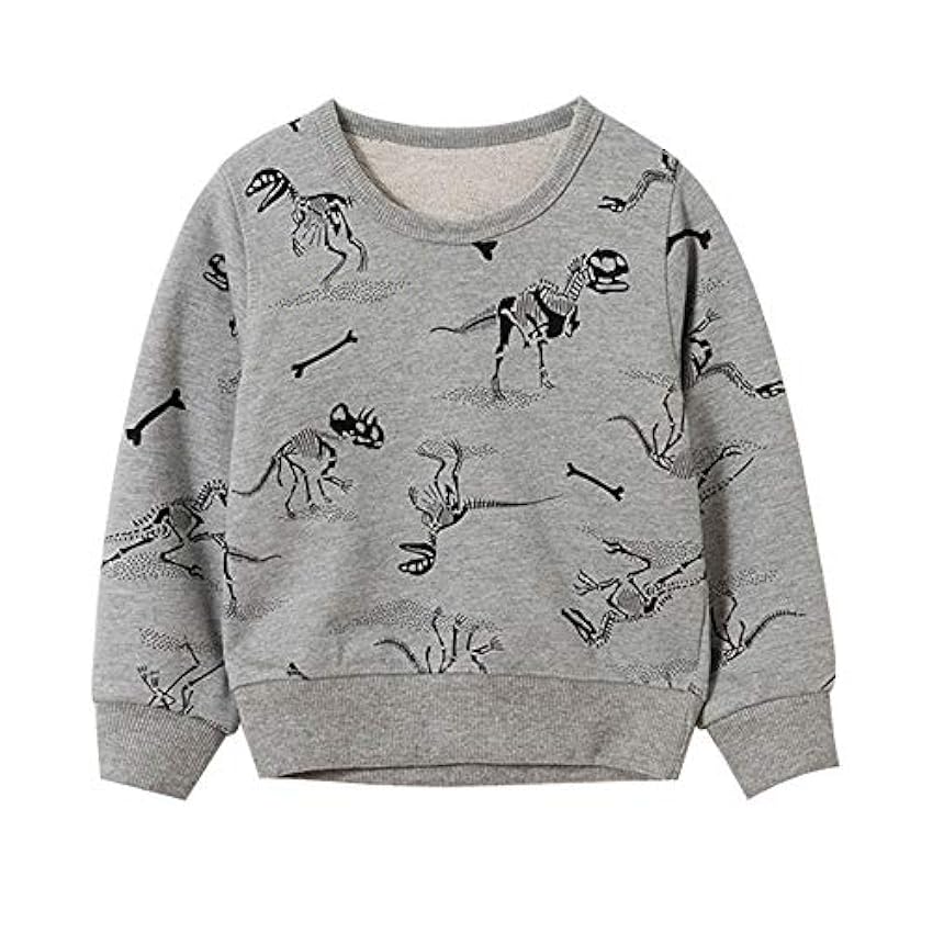 Surwin T-Shirt Enfant Garçon Imprimé Dinosaure Sweat Pu