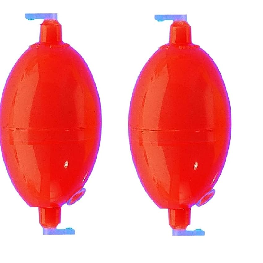 blntackle76 Lot de 2 boules d´eau ovales rouge, jaune, transparent 8,15 et 30 g + autocollant Petri gratuit I8OfHV2B