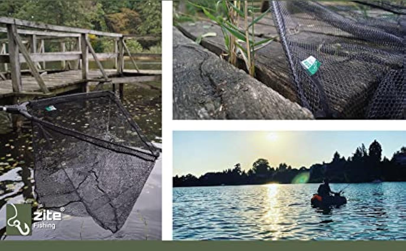 Zite Épuisette de pêche en caoutchouc pour la pêche – Épuisette de pêche télescopique - Différentes longueurs - Convient également pour les enfants M32FheSA