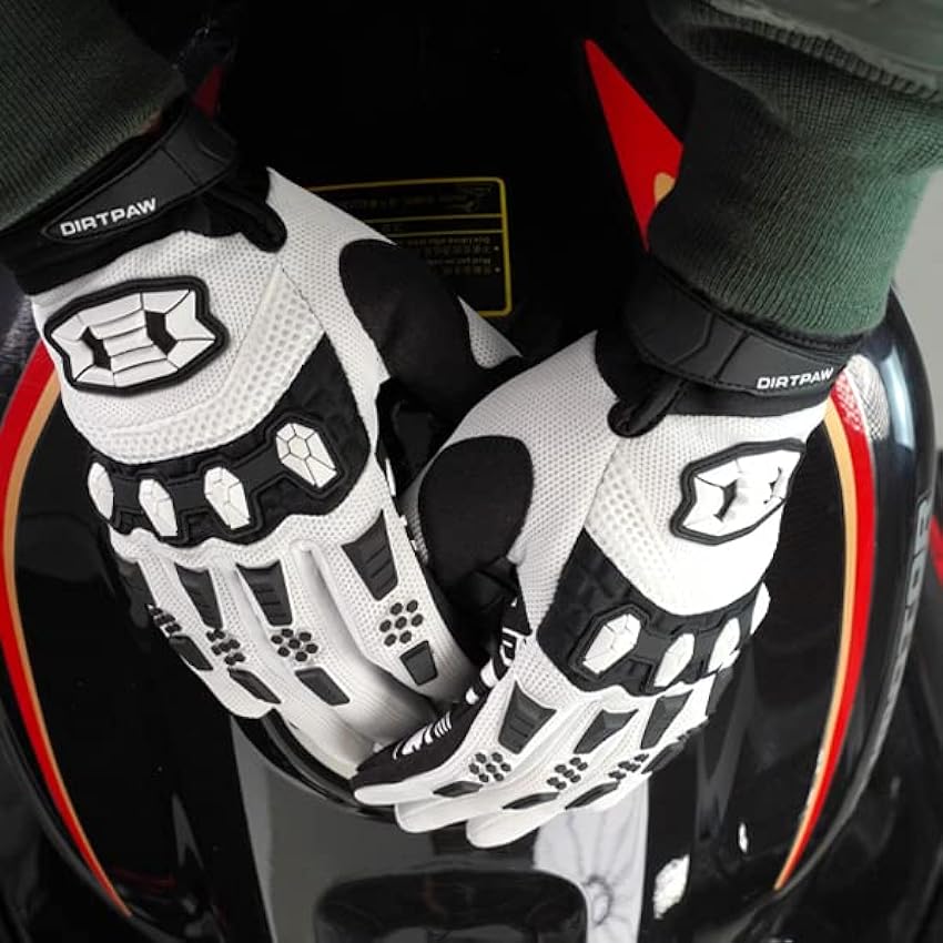 Seibertron Dirtpaw Silicone Antidérapant Cyclisme Vélo Motocross Course BMX MX ATV VTT Gants Plein-Doigt Gants de Moto Femmes Homme Respirable Écran Tactile pour Smartphones GPS FkjAaIPU