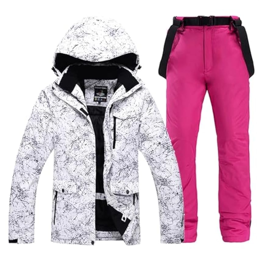 Combinaison de ski Vestes de ski for femmes Combinaison de neige chaude Porter des ensembles de vêtements de snowboard Sports d´hiver en plein air Costume imperméable Vestes de ski et pantalons à bret z9GaUyg6