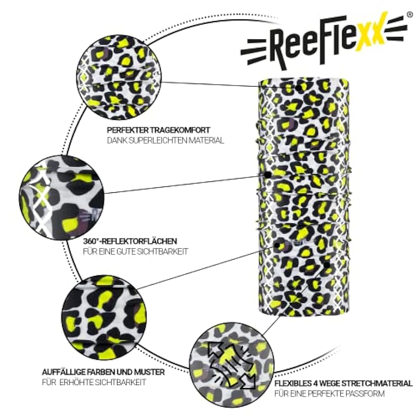 REEFLEXX Foulard tubulaire multifonction imprimé et respirant pour adulte bhXS3VYf