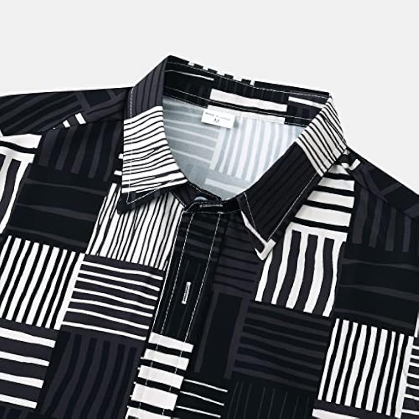 Chemise à manches courtes pour homme - Chemise d´été légère - Coupe ajustée - Décontractée - Chemise de plage - Chemise pour homme - Élégante chemise de vacances pour homme - Chemise de loisirs p1Khq9QY