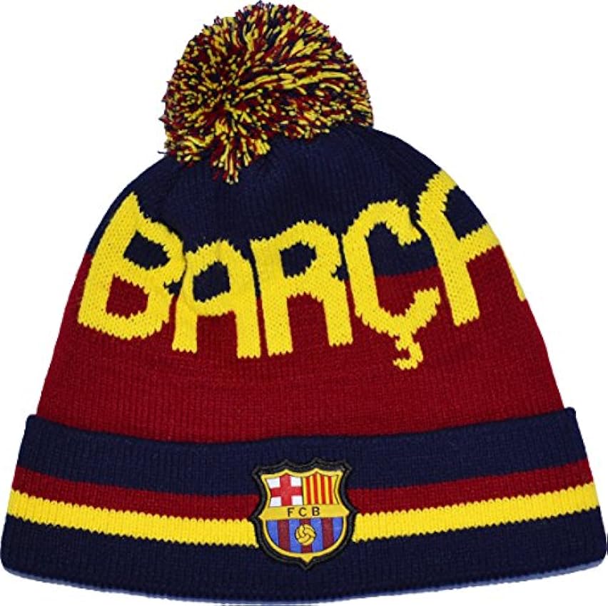 Fc Barcelone Bonnet Pompon Barça - Collection Officiell