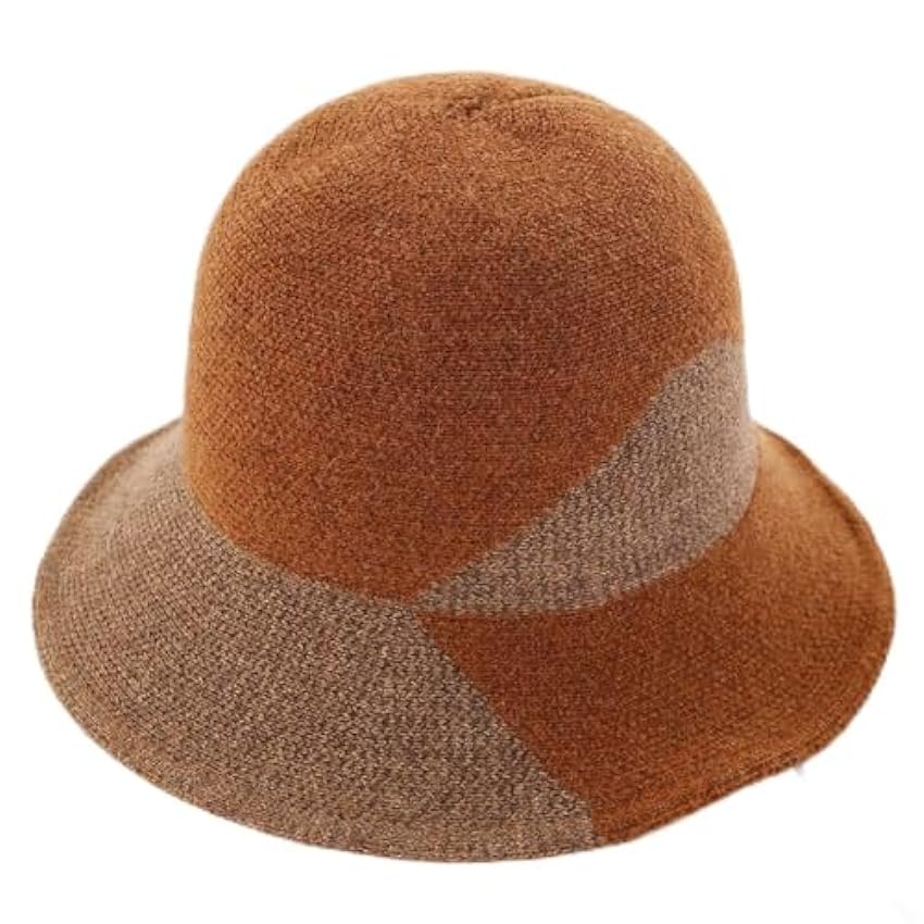 RajoNN Hats Chapeau tricoté Chaud pour Femme Chapeau de pêcheur Polyvalent Rencontres Chapeau Polyvalent Colorblock PTqbmNtS