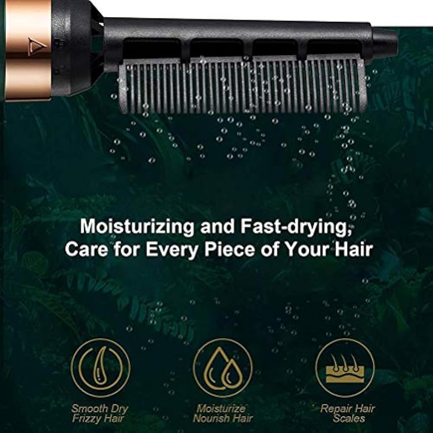 HUSHUI Hair Dryer Brush,750W Blower Brush 3 in 1 Hair Dryer Brush Portable Hair Dryer Volumizer Hot Air Brush Comb Straightener Curling Iron with 3 Comb Heads Vjeu63ul