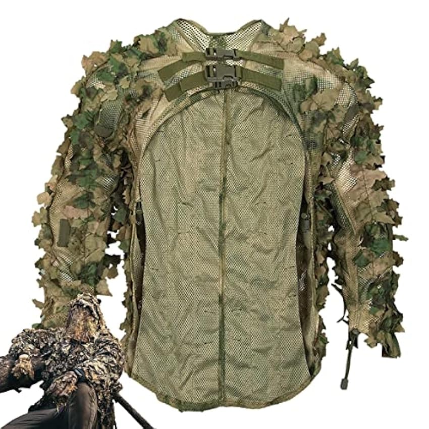 FPGEAR Costume feuillu,Costume Chasse à la Dinpour Hommes | Camouflage Ghillie Suit Warrior Ghillie Suit pour la Chasse Airsoft Wildlife Photography Heyce pfCYcjK2