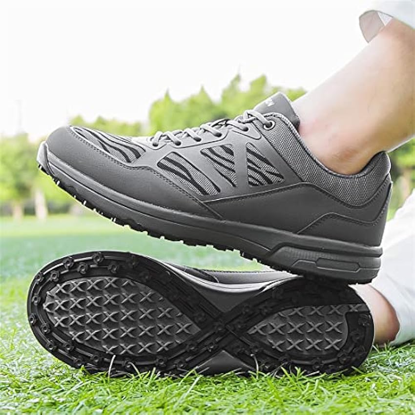 Chaussures De Golf pour Hommes Outdoor Non-Slip Lightweight Golf Trainers Respirant Confortable Spikeless Golf Shoes Qc3zGXpY