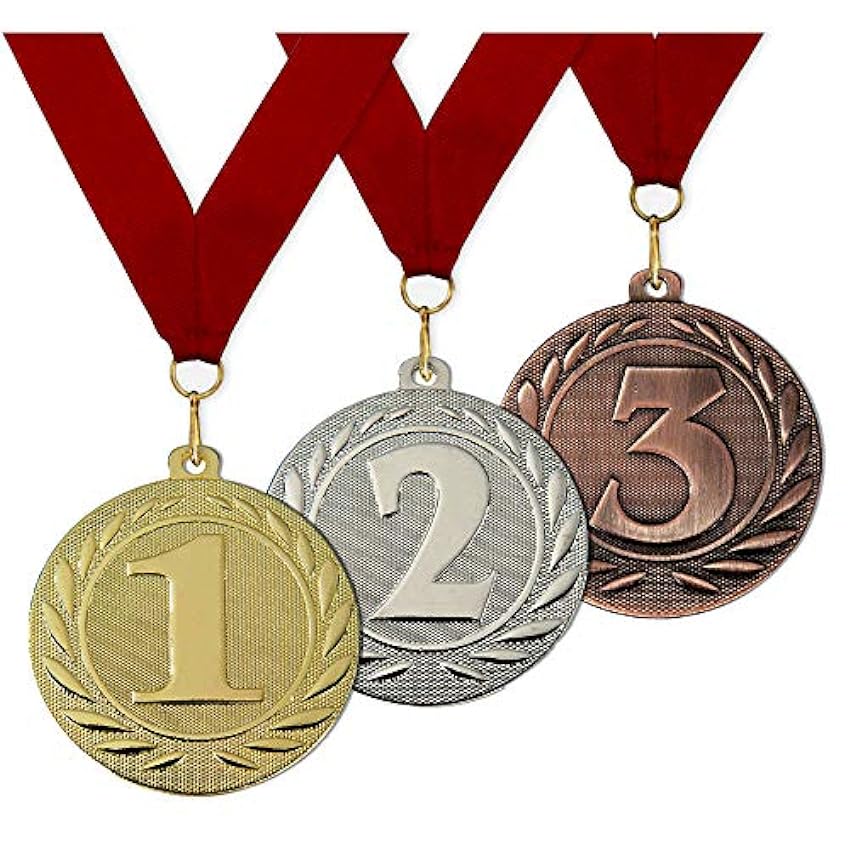 Larius Lot de 3 médailles en métal pour le sport, la co