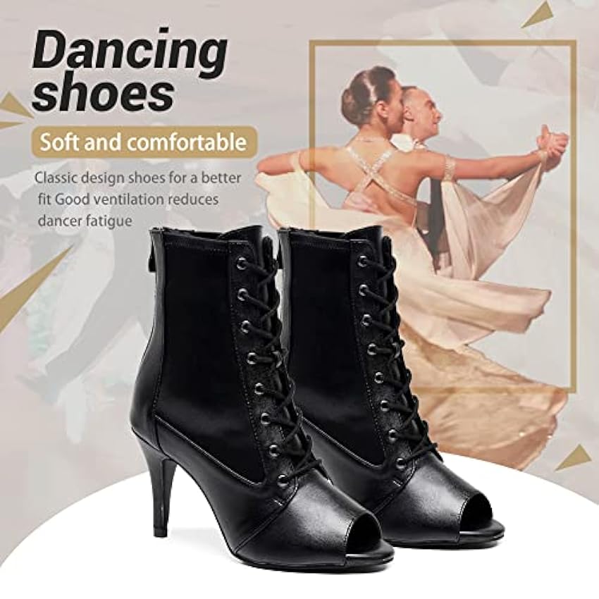 TINRYMX Chaussures de Danse Latine Femme Bout Ouvert Bachata Tango Salsa Chaussures de Danse,maquette-YCL526 CEoMxE7X