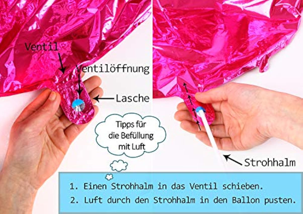 Caticorn Licorne Chat Rose env. 70 cm Ballons gonflables Ballon gonflable Décoration de fête d´anniversaire 7A5Ac3Sm