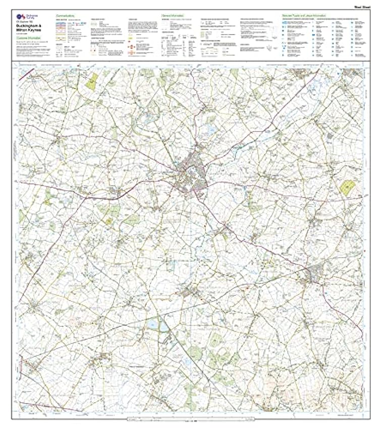 Buckingham and Milton Keynes   Carte – Carte pliée, 16 septembre 2015 InX196SI