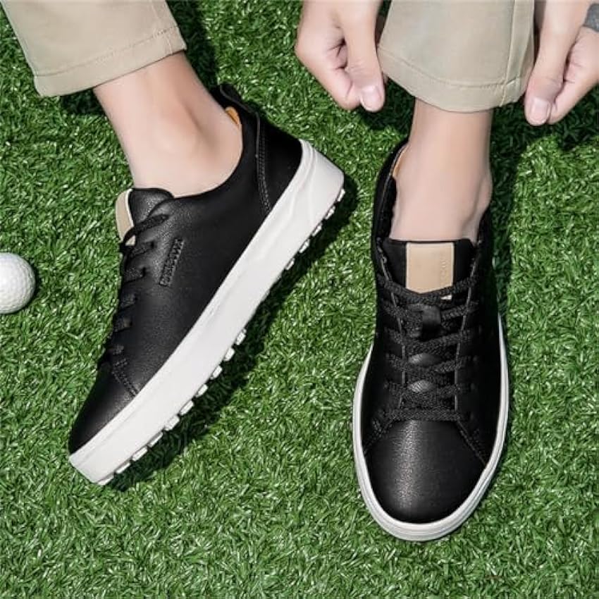DAMANDO Chaussures De Golf pour Dames, Spikeless Golfers Sneakers Waterproof Upper Golf Sneakers Outdoor Leather Golf Sport Trainers fI4wArxs