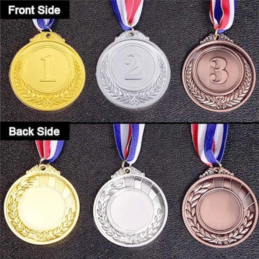 Médailles en Métal,Récompenses Gagnantes,Médailles en Bronze Doré Argenté avec Rubans,Prix Compétitif pour Enfants,Médaille en Alliage de Zinc,Médailles de Compétition de Jeu,Médaille 3 Pcs Tokaneit IPGo2KhU
