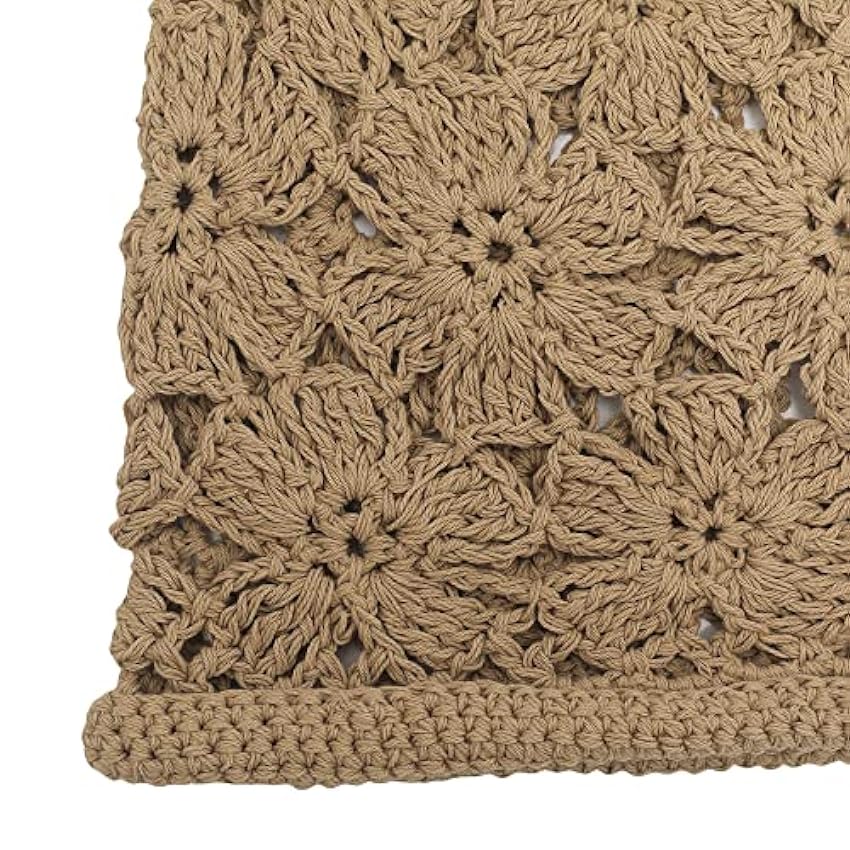 ZLYC Bonnets Printemps Automne Bonnet Souple au Crochet Fait Main pour Femmes JgZjD4CX